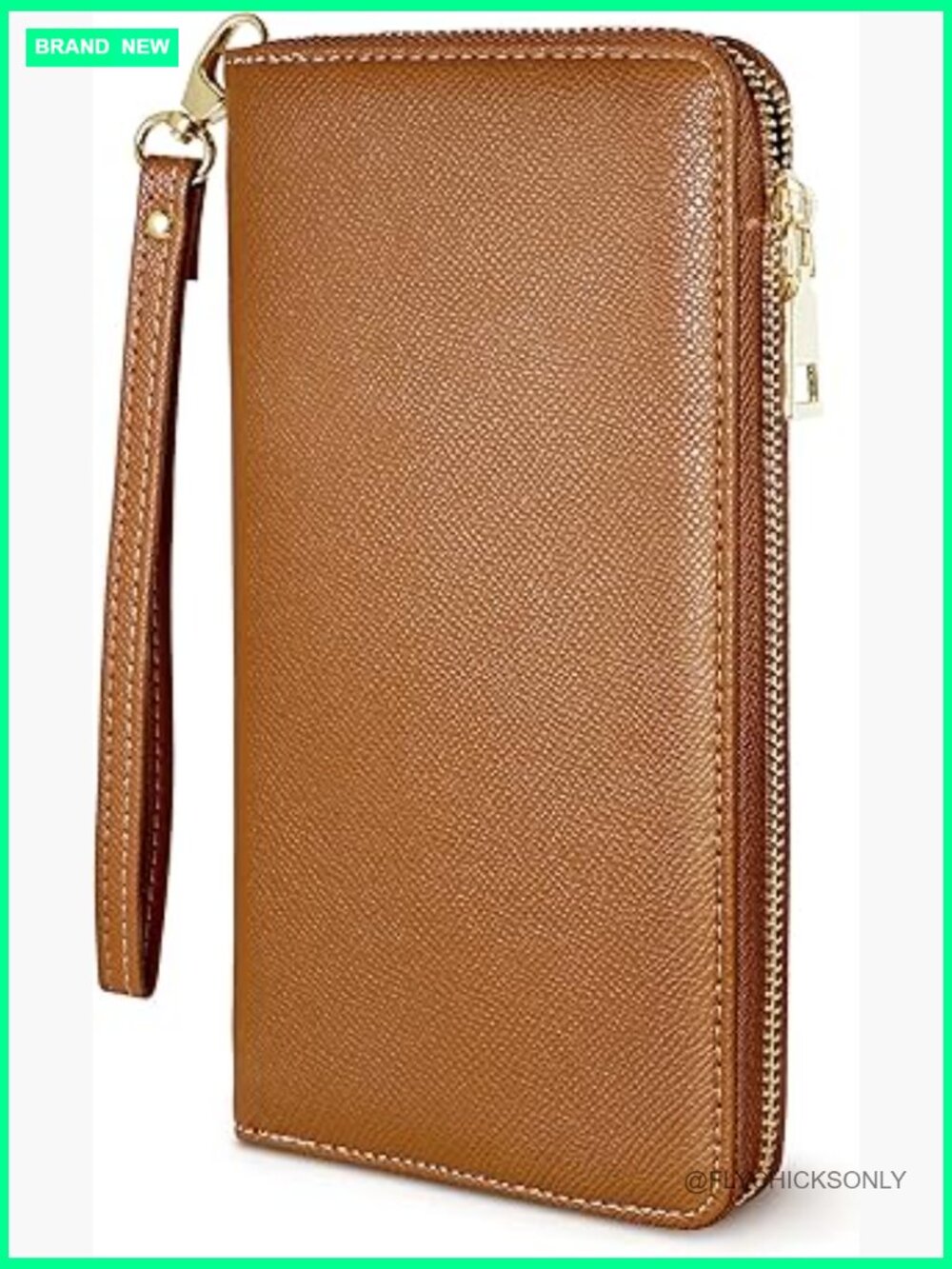 Large Capacity Wristlet Wallet with RFID Blocking Faux Leather